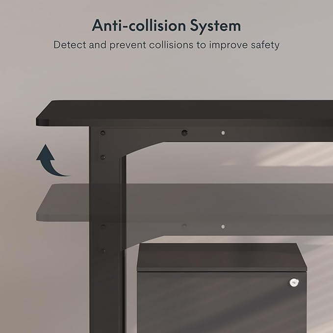 SANODESK 4-Leg Standing Desk, Electric Height Adjustable Desk with Memory Presets for Home Office, Stand up Desk Computer Workstation, 78x32 Inches Black