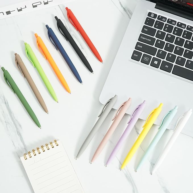 BallPoint Pens, 50 Pack (BLACK Ink),Bulk Pens, Yellow Barrel,Click Pens for Office Home and School, Retractable Ballpoint Pens, Medium Point, 1.00MM (Yellow)