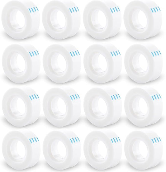 Invisible Tape Refill - Tear by Hand, 3/4'' X 1000'', 16 Rolls Gift Wrap Tape for Repairing, Back to School Supplies, Writable