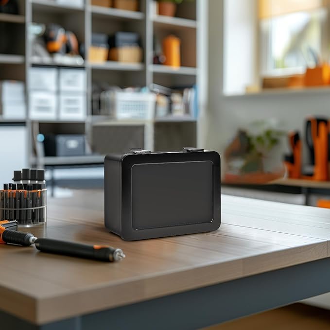 ALCYON Battery Organizer Storage Box, Garage Case Holder for 24* AA, 30* AAA Batteries (Bag Not Include Batteries Pack)-Black