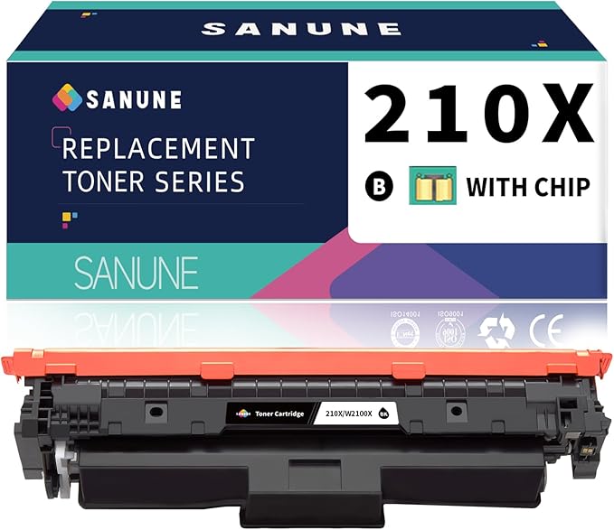 210X Black Toner Cartridges with chip Compatible for HP 210 A 210X Black Toner Cartridges for Color Laser Jet MFP 4301dw 4301fdn 4301fdw 4201dw 4201dn Printer Ink (1-Pack)
