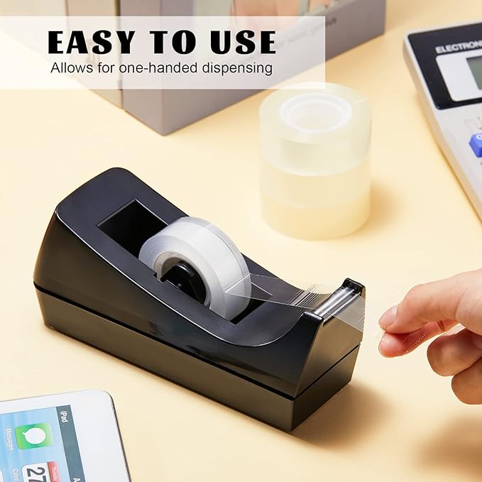 10 Pack Desktop Tape Dispenser Tape Roll Non Skid Base Tape Dispensers for Office Home School (Tape Not Included)
