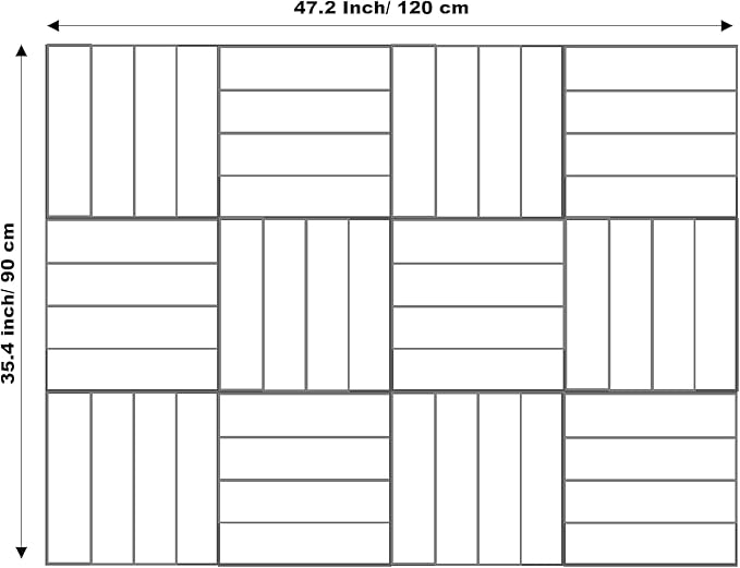 Large Cork Board Alternative - 12-Pack Felt Wall Tiles with Safe Removable Adhesive Tabs, Cork Wall Tiles Bulletin Board Home Office Essentials - Black