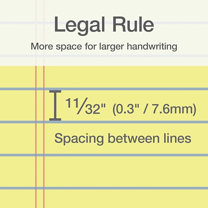 Oxford 8.5 x 11 Legal Pads, 12 Pack, Wide Ruled, Yellow Paper, 50 Sheets Per Writing Pad, Made in the USA (74020)