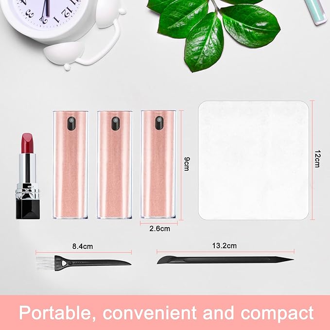 walrfid 3 Pack Screen Cleaner, Car Screen Cleaner Spray and Wipe, Computer Laptop Cleaning Kit for Electronic iPad, iPhone, Cellphone, Monitor, MacBook, Car Display, Tablet, TV Flat Screens, Pink