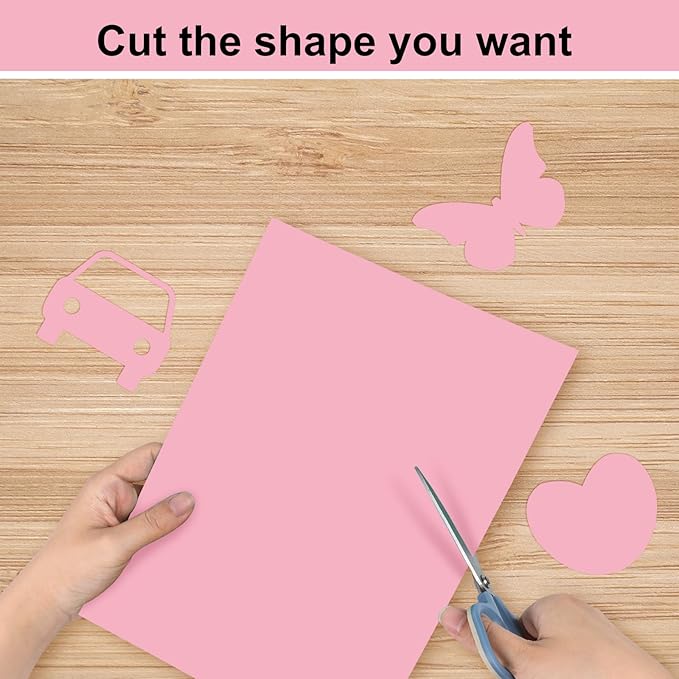 OcePor 50 Sheets Pinks Valentine's Day Cardstock Paper, Colored Printer Paper 8.5 x 11, Card Stock Thick Construction for Craft,Scrapbook,Office Printing, Invitations, Certificates,92 lb/250gsm