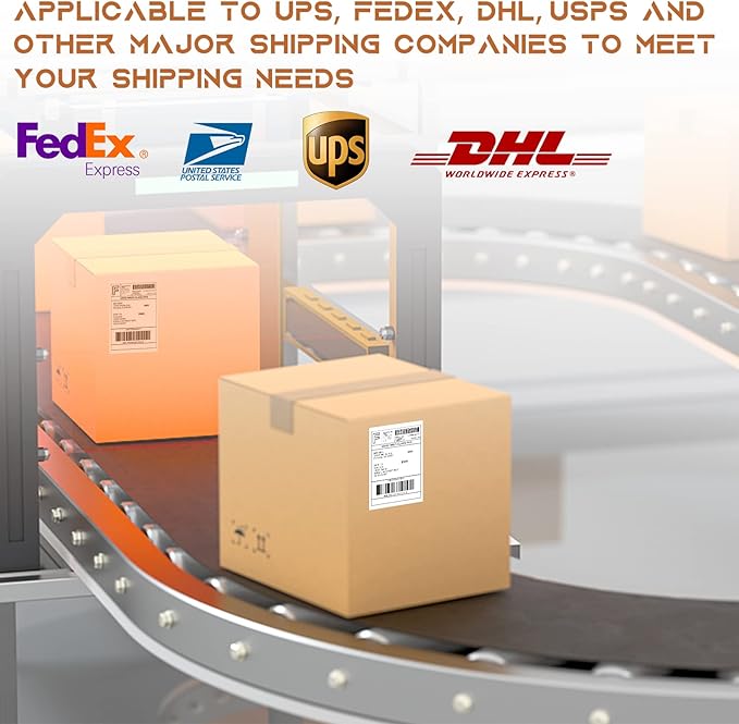MFLABEL 4x6 Direct Thermal Labels (4000 Labels) 4" x 6" Perforated Shipping Labels Compatible with Zebra Printers Fanfold Thermal Label Stickers for Shipping Packages - 4 Stacks White Labels