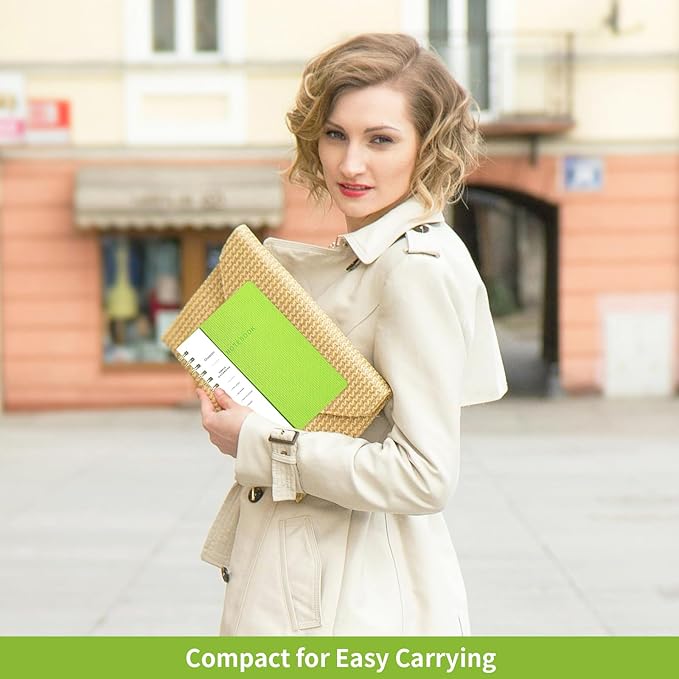 Lined Spiral Notebook College Ruled A5 Journal Book for Note Taking, 160 Pages Writing Journal for Office and Home School Supplies 5.75x8.125 inch - Light Green