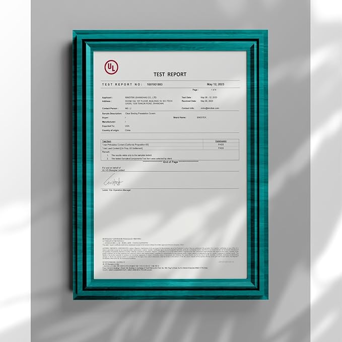 Binditek 100 Pack 8 Mil Ultra Clear Report Covers, Polythylene Terephthalate, 8.5 x 11 Inches, Letter Size, Square Corners, Un-Punched, for Students and Coworkers