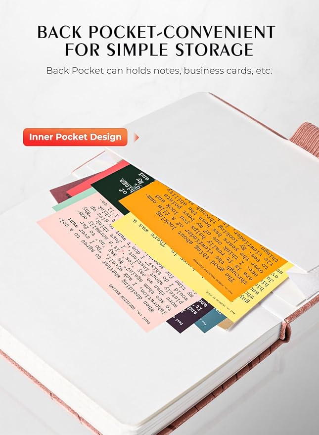 AISBUGUR Pocket Notebook, Small Notebook, 2-Pack Total 320 Pages,3.7" x 5.7" Pocket Notebook (2 Pack, Rose Gold)