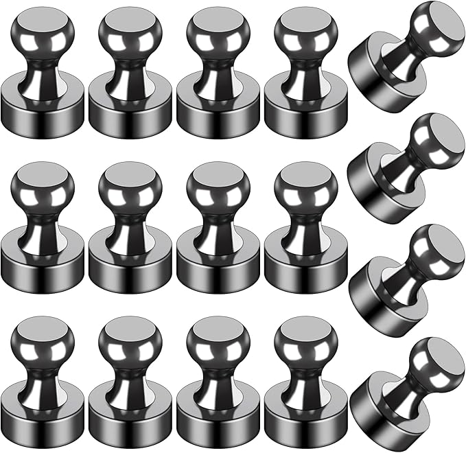 LOVIMAG 16Pcs Strong Science Magnets, Labs Junior Science Magnet Set for Education, Science Experiment Tools for School, Office, Thumb Tacks Magnets,Dry Erase Magnetic