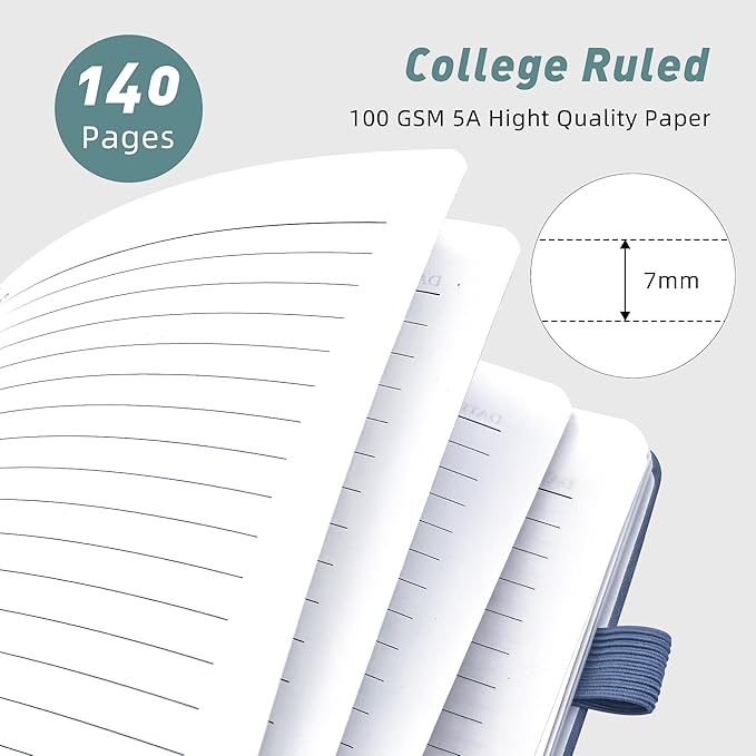 Lined Spiral Journal Notebook for Women & Men, College Ruled Hardcover Notebook for Work & Note Taking, Journals for Writing, 100 GSM, Business, School, 140 Pages, A5(5.8"x8.5") - Green