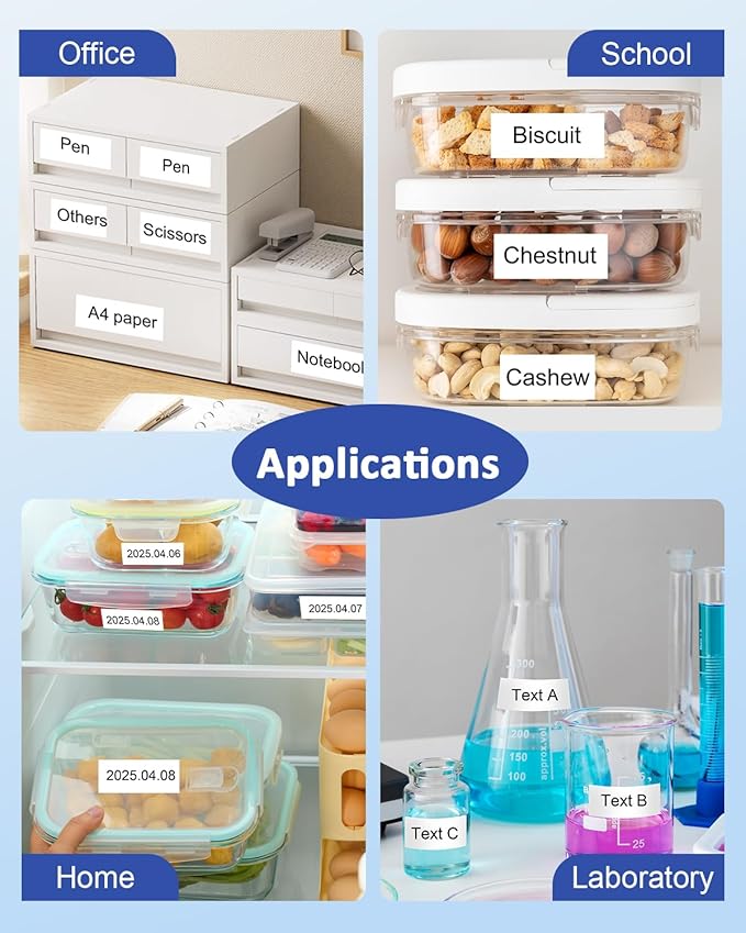 TZe251 24mm 0.94 Laminated White TZ Tape Replacement for Brother TZe-251 P Touch Label TZe Tape 24mm 1 Inch Label Maker Tape for Brother PT-D610BT PT-D600 PT-P710BT PT-P700 PT- P910BT, 4-Pack