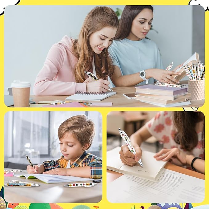 10 PCS School Bus Pens Bulk, Back To School Supplies Pens Teachers Pen with 1mm Black Ink Replaceable Ballpoint Pen Refill for Men Women Office Supplies (Bus Driver)