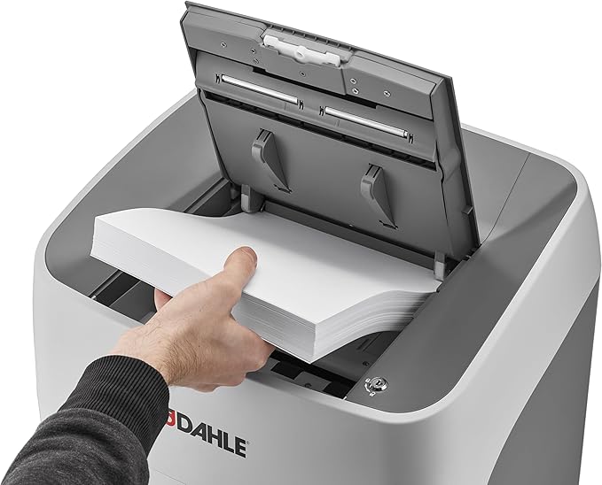 Dahle ShredMATIC SM 300 Auto-Feed Paper Shredder, Cross Cut, 300 Sheet Bin, German Engineered, Jam Protection, Oil Free, SmartPower, P-4 Security, Shreds CDs/Staples/Paper Clips/Credit Cards