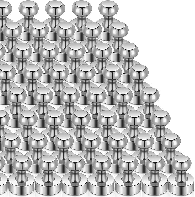50 Pack Fridge Magnets, Small Strong Refrigerator Neodymium Magnets for Whiteboard, Office, Classroom, Kitchen, Adults, Home