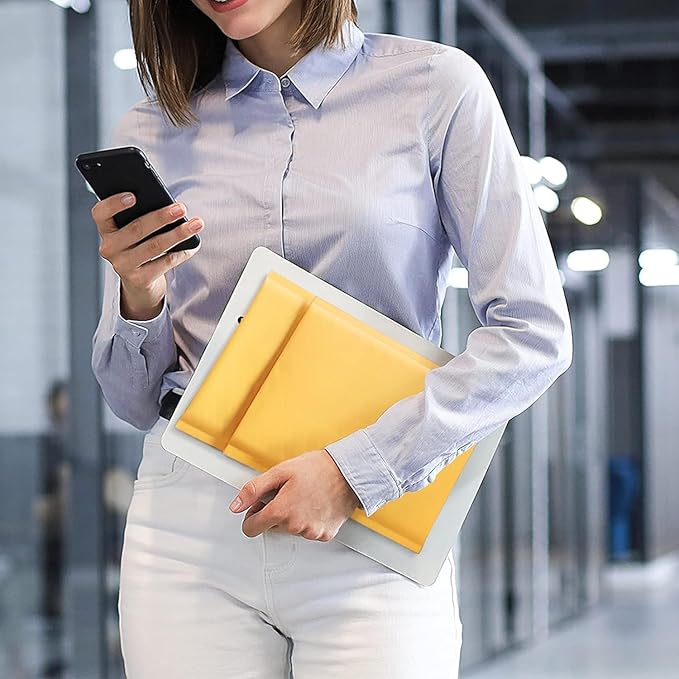 Fuxury Kraft Bubble Mailer 6x10 Inch 600 Pack,Strong Adhesion Padded Envelopes Bulk,Self Seal Bubble Envelopes, Waterproof Cushioned Padded Mailers Packaging for Small Business,#0 Mailers Yellow