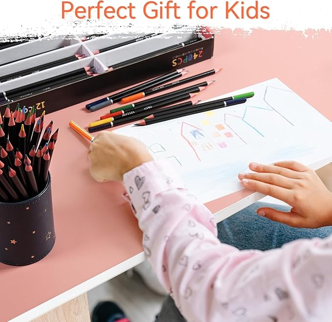 S & E TEACHER'S EDITION Colored Pencils 144Pcs, Pre-sharpened Super Soft Core Lead Coloring Pencils, Kid's Colored pencils,In Drawing Pencils, Woodcase Lead, Bulk Back to School Supplies