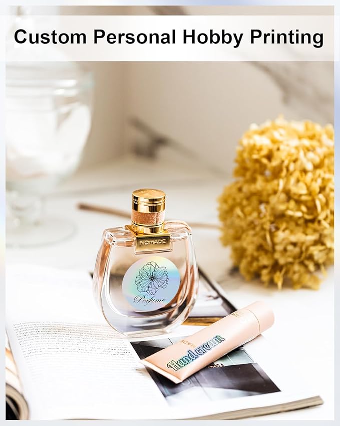 Phomemo 2" inch Round Reflective Thermal Labels, Color Self-Adhesive Stickers Label, Relly Cool Thermal Printer Label for Address, Logo, Shipping, Barcodes, QR Code (400 Labels/Rolls,1 Roll