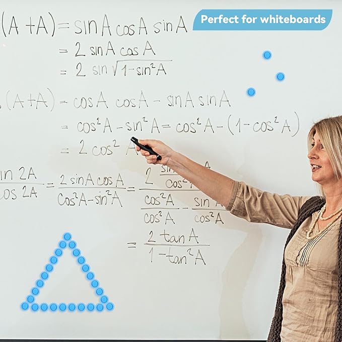 ZDZBLX Fridge Magnets, 28 Pack Magnet Strong Magnets Refrigerator Magnets Small Magnets for Whiteboard, Heavy Duty Magnets Mini Magnets Cute Round Magnets for Fridge, Locker, Classroom, Office (Blue)