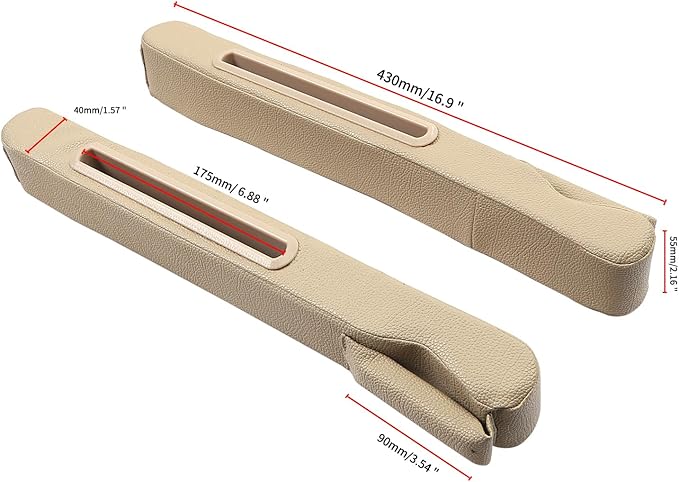 Car Accessories,Car Gap Plug,Car Seat Gap Prevent Small Items from Falling,2 Combinations of Main and Passenger Seats Universal.(Beige)