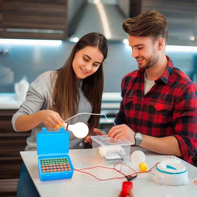 Battery Organizer Storage Box, Garage Case Holder for 24* AA, 30* AAA Batteries (Bag Not Include Batteries Pack) (blue)