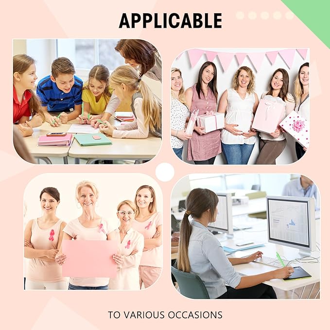 Teling 100 Pcs Ballpoint Pens Retractable Comfortable Cute Stylish Writing Pens in Medium Point 1.0 mm for Office Supplies(Light Green)