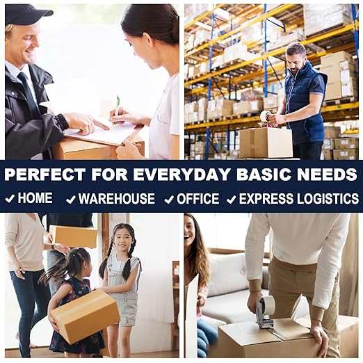 PANDRI Packing Tape, 24 Rolls Heavy Duty Clear Packaging Tape for Shipping Packaging Moving Sealing, 2 inches Wide, 65 Yards Per Roll, Total 1560 Yards