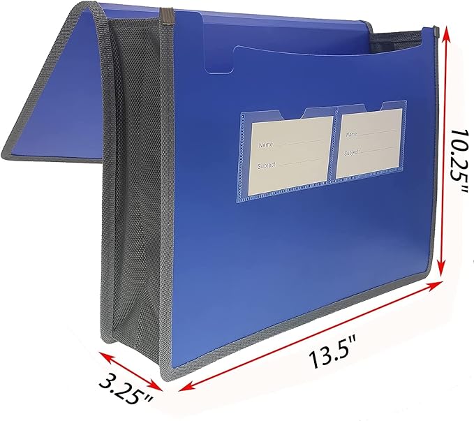 Premium Quality Plastic Expanding File Folder Document Organizer, 3.5" Expansion, A4 Letter Size for Home School Office Organization,4 Pack