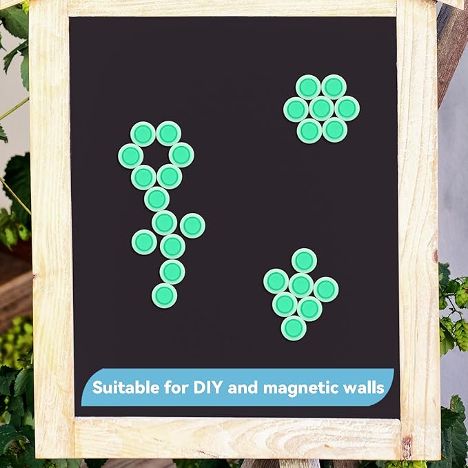 ZDZBLX Fridge Magnets, 28 Pack Magnet Strong Magnets Refrigerator Magnets Small Magnets for Whiteboard, Heavy Duty Magnets Mini Magnets Cute Round Magnets for Fridge, Locker, Classroom, Office (Green)
