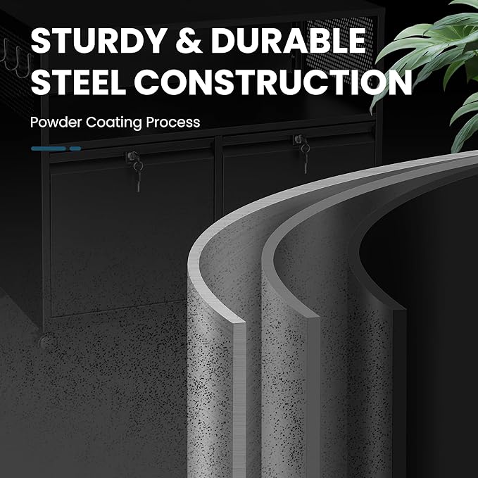 MIIIKO File Cabinet with Storage 2 Drawers, Rolling File Cabinet for Home Office, Metal Black 2 Drawers Storage with Shelf, for Printer, Letter A4 File Organizer