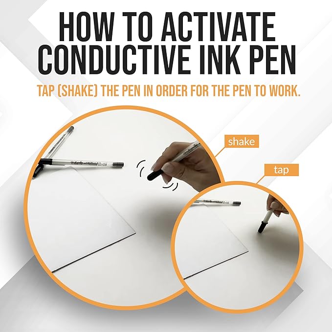 Circuit Scribe Non-Toxic Conductive Ink Pen for Kids Circuit Building Set (2-Pack) | Silver Ink Rollerball Point Pen Kit, Science Experiment, DIY Science Projects (New & Improved Formula)