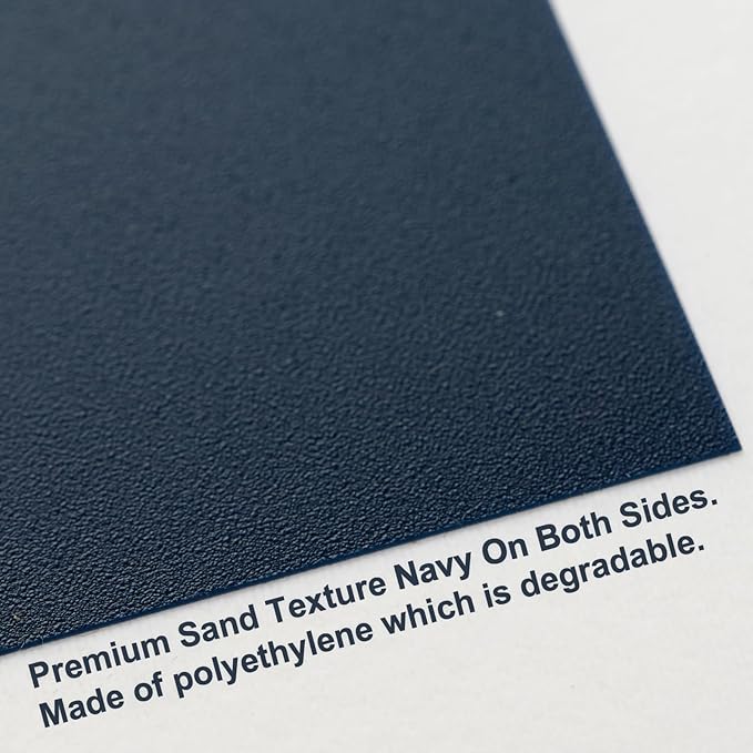 TOTiyea 50 Pack 16 Mil Poly Binding Covers, Sand Texture Binding Presentation Covers, Square Corners, Un-Punched (8.5 x 11 Inches, Letter Size, Navy Color)
