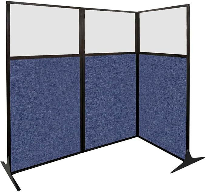 Versare Office Workstation Screen | Portable Wall Divider | Modern Cubicle | Freestanding Privacy Screen | Flexible Work Space | 1 Panel | 33" Wide x 70" Tall Black SoundSorb Panels
