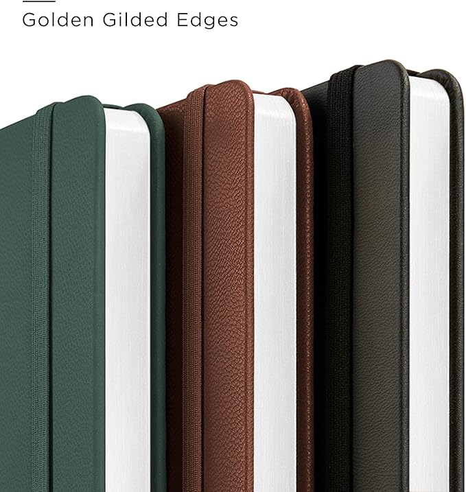 A5 Lined Leather Journal and Pen Set for Women&Men, Gift Box Included, Hardcover Notebook with 160 Pages 100GSM Thick Paper, for Work, Business, School or Home Writing(Brown)