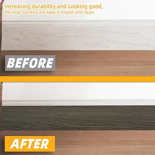 GSCIT Club Black Walnut Wallpaper, 2.4 inch X 25ft Self Adhesive Wood Grain Repair Tape Black Walnut Repair Patch for Tables, Chairs, Baseboards, Doors, Windows, Floors, Handicraft DIY.