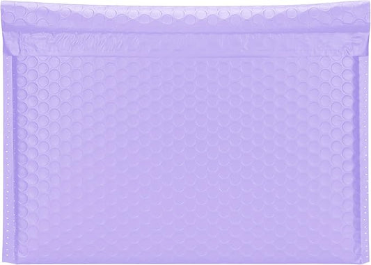 Purple Side-Loading Bubble Mailers 12 x 9 Inches,Self-Seal Padded Mailing Envelopes, Pack of 27