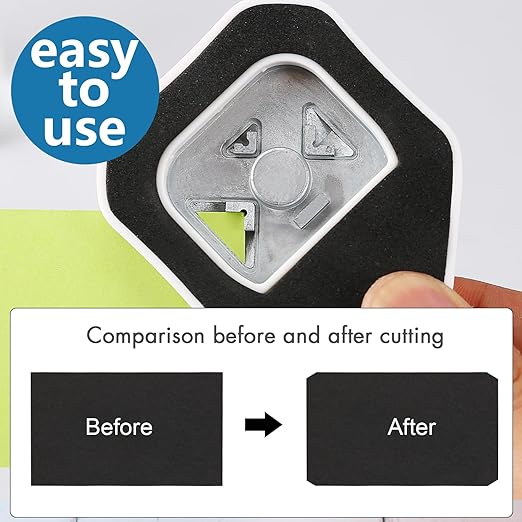 3 in 1 Diagonal Corner Punch, 3 Way Corner Paper Punch for Paper Crafts, Journals, Greeting Cards, Postcards, DIY Projects, Invitations Cards, Gift Tags, and Scrapbooking