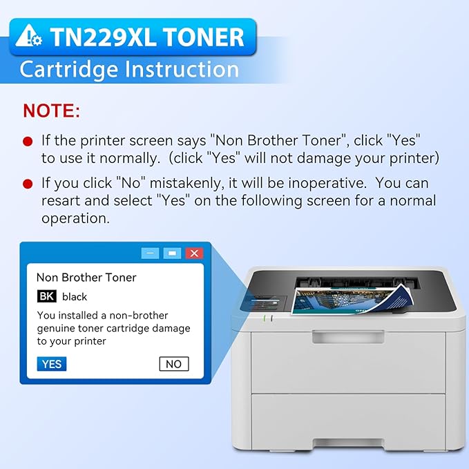 TN229XL TN229 Toner 5 Pack Compatible Replacement for Brother TN229 TN229XL Toner Cartridges for Brother MFC-L3780CDW HL-L3280CDW MFC-L3720CDW HL-L3220CDW HL-L3300CDW HL-L3295CDW Printer