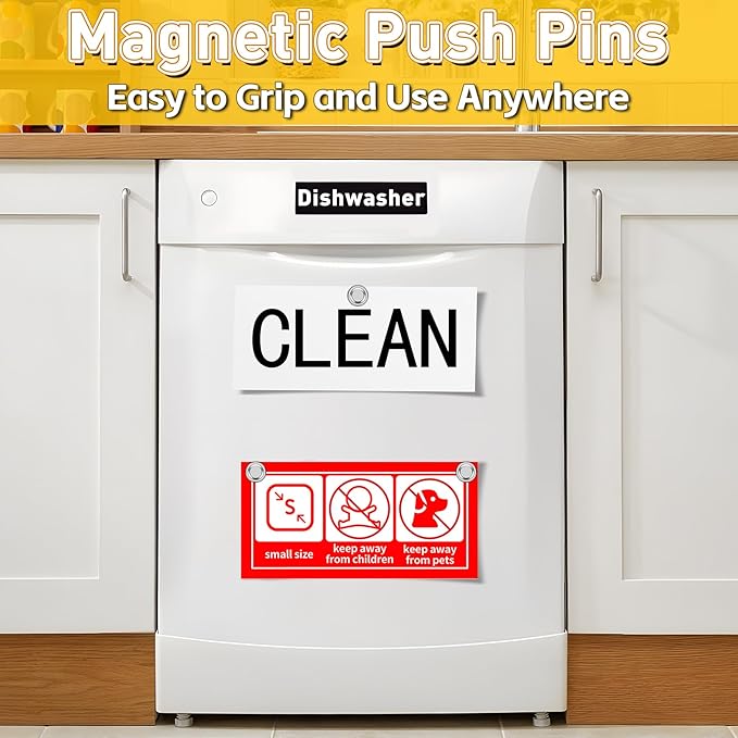 VNDUEEY 60 Pack Fridge Magnet Refrigerator Magnets, Whiteboard Magnets Small Strong Magnet for Kitchen, Office, School, Metal Decorative