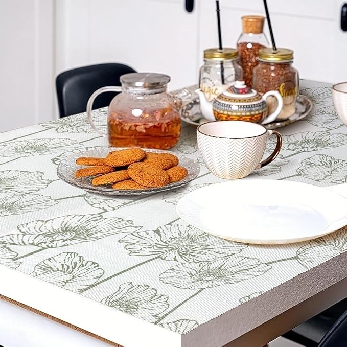 Shelf Liner for Kitchen Cabinets Non Adhesive Kitchen Drawer Liner,Non-Slip Lotus Cabinet Liner Shelf Paper,Pantry Shelf Liners for Cabinets Dresser Cupboard Liner Decorative 15.7In x 16.4FT