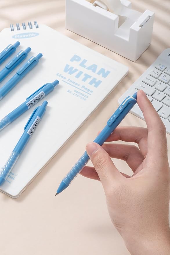 Retractable Gel Pens Clicker, Medium Point 0.7, Premium Comfort Grip for Note Taking, Journaling and Smooth Writing