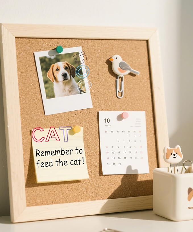 52 Pcs Stainless Steel Paper Clips - Alphabet Letter Clips for Office & School with Storage Box Assorted Color (Pet Series)