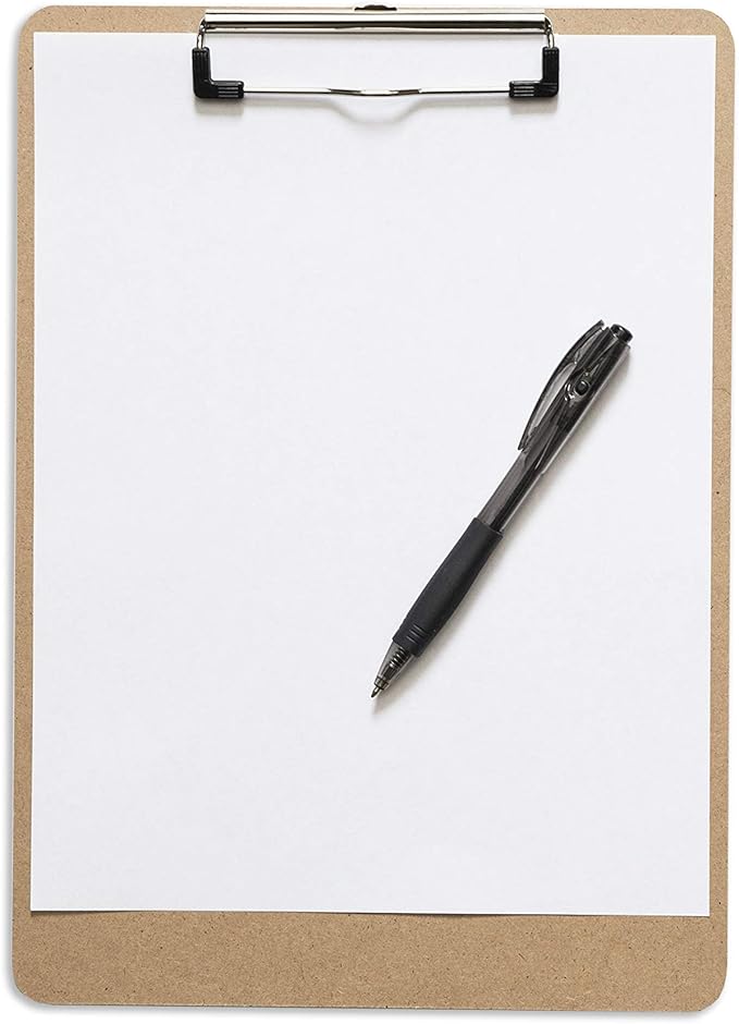 Clipboards (Set of 30) Letter Size Clipboard, Low Profile Clip, Classroom Supplies