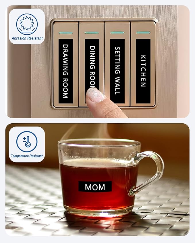 Tze Tz Tape 18mm 0.7 Laminated Black Compatible for Brother P Touch Label Maker Tape TZe-345 TZe345 Label Tape for PT D400 D600 D610 P710BT, White on Black, 3/4 Inch x 26.2 Feet, 3-Pack