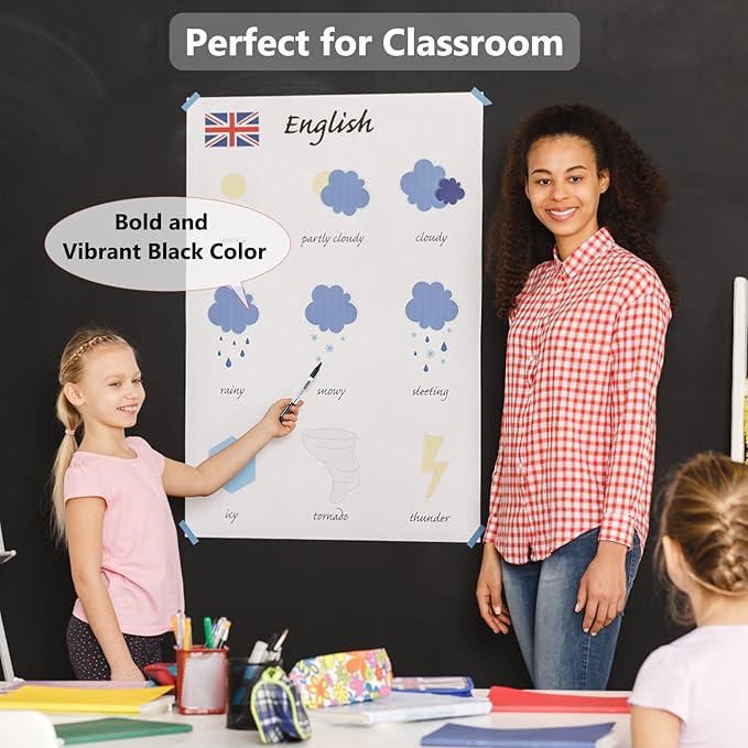 SFAIH Dry Erase Markers Whiteboard Markers - 36 Pack Black Dry Erase Marker Fine Tip For Kids Adults, Dry Erase Markers Bulk No Odor For Office Supplies Classroom Must Haves