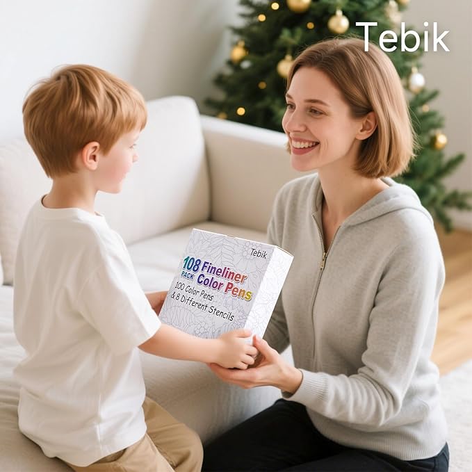 108 Pack Planner Colored Pens, 100 Assorted Colors Drawing Pens with 8 Different Stencils, Perfect for Dotted Journal Planner Writing Note Calendar Coloring Office School Supplies