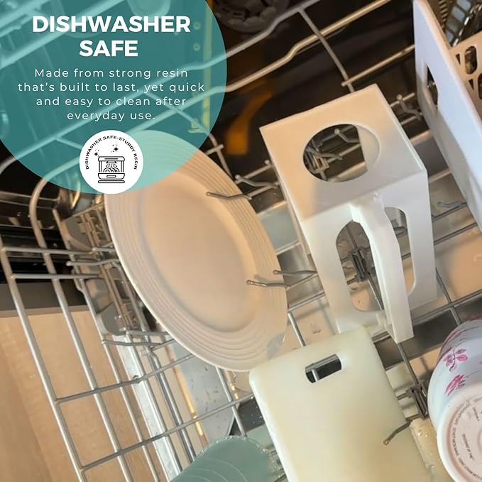 Carton Caddy XL Half Gallon Milk Carton Holder with Handle, Juice Box, Soda Bottle and Milk Half Gallon Holder with Handle, Rust Free, Dishwasher Safe, Reusable, Easy to Clean, Ergonomic (2 Pack)