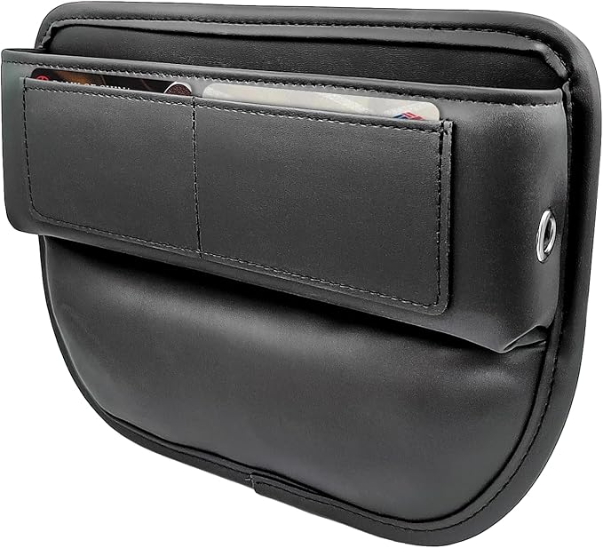 Universal Fit Car Seat Gap Filler Leather Car Storage Organizer Front Seat Auto Accessories for Women Fashion Colored Car Adjustable Storages for Phones Glasses Keys Cards 1 Pack