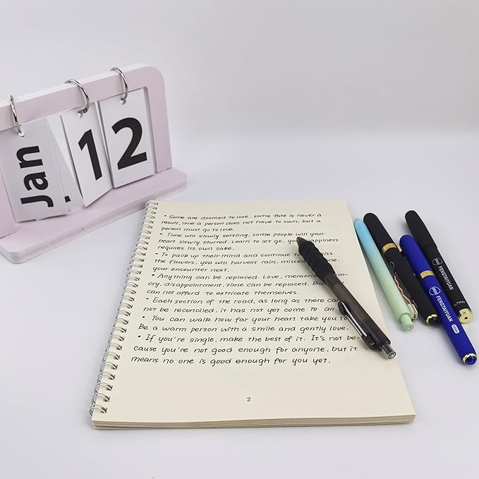 Fengtaiyuan Black Ink, 0.7mm, Retractable Gel Ink Rollerball Pens, Fine Point, Comfortable Grip, Easy Hold, Writting Smooth, 6 Pack (BlackZS07P6)